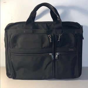 TUMI Black Ballistic Nylon Briefcase